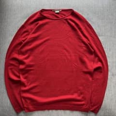 美品JOHN SMEDLEY ジョンスメドレー クルーネックセーター 赤 英国製