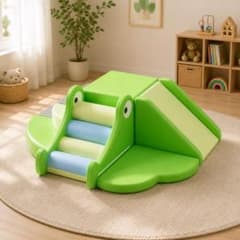 おもちゃ ワニタイプ　ソフトブロック アスレチック クッション滑り台&階段のサムネイル