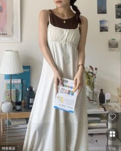 【nugu】ドットキャミソールワンピースのサムネイル