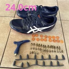 ASICS スパイクシューズ ネイビー/ホワイトのサムネイル