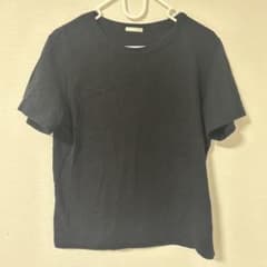 GU 黒の半袖Tシャツ 天竺　綿100%のサムネイル