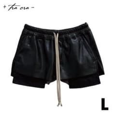 RICK OWENS フォグレザーボクサー風 ブラック ゆいぴす着用 L - メルカリ
