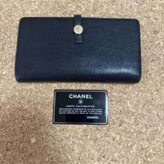TN様　CHANEL シャネル 長財布 ブラック レザー ヴィンテージのサムネイル