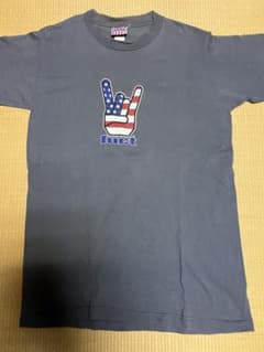 FUCT 90s HORNED HAND TEE 星条旗 Tシャツ L 白 Vintage 90s Fuct Horned Hand Logo T Shirt Men's Large Yellow