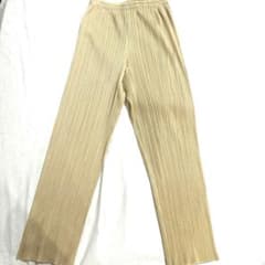 PLEATS PLEASE イッセイミヤケ プリーツパンツ ベージュ サイズ4