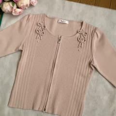 ★ご専用★【ルネ】パールおリボン♡半袖カーディガンのサムネイル