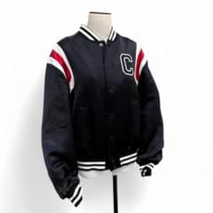 CELINE スタジャン サテン ボンバージャケット ロゴ ★BTSテテ着用 CELINE スタジャン サテン ボンバージャケット ロゴ ☆BTSテテ