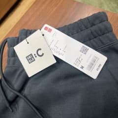 新品 ダークグリーン スウェットワイドパンツ ユニクロC Mサイズのサムネイル