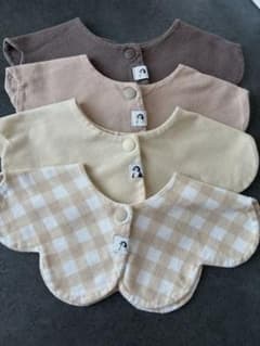 konny コニー　スタイ　よだれかけ　4枚セット　まとめ売り　ブラウン系のサムネイル