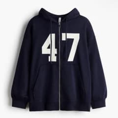H&M オーバーサイズ フルジップスウェットパーカ Sサイズのサムネイル
