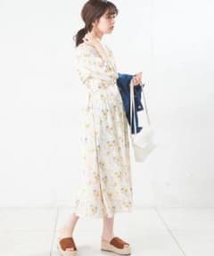 natural couture 花柄　ワンピース　（黄色）のサムネイル