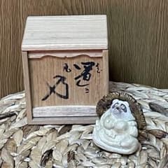 陶器　置物　共箱 共箱 狸 陶器 置物 加藤華仙 板谷波山 志銘 - メルカリ