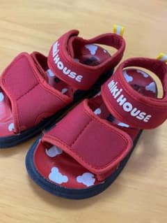 ミキハウスサンダル15cm赤色のサムネイル