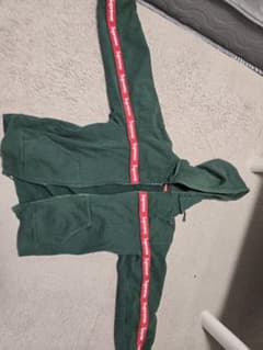 Supreme Text Stripe Zip Up Hoodedのサムネイル