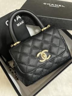 CHANEシャネル ハンドルミニショルダーバッグ ノベルティ キルティング 黒 CHANEL シャネル ハンドルミニショルダーバッグ ノベルティ
