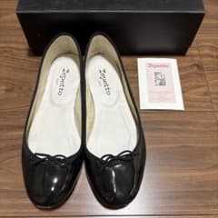 40 Repetto バレエシューズ ブラック エナメル - メルカリ