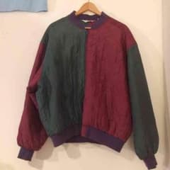 【新秋セール】90s クレイジーパターン キルティングブルゾンのサムネイル