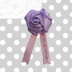 ハンドメイド ロゼット 薔薇 パープル ピンク　ウィッシュコア　y2kのサムネイル