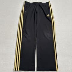 00s old adidas トラックパンツ ジャージ ワイド Y2K ブラックのサムネイル