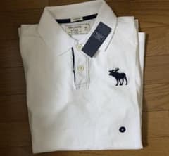 ☆半袖ポロシャツ☆Mサイズ☆白色☆アバクロンビー&フィッチ☆タグ付☆ムース☆のサムネイル