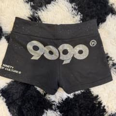 9090 ショートパンツ ブラック ラインストーン M 9090 ショートパンツ ブラック ラインストーン M - メルカリ