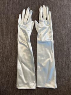 ［美品］ウェディンググローブ　40㎝　サテンのサムネイル