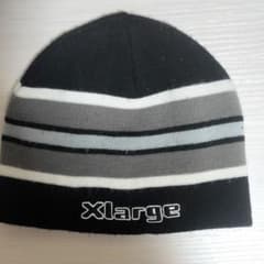 XLARGE ニット帽 ビーニー ブラック ボーダーのサムネイル