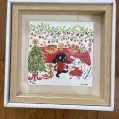 山田詩子　LoveyChristmas 版画 161/300 木製フレーム付きのサムネイル