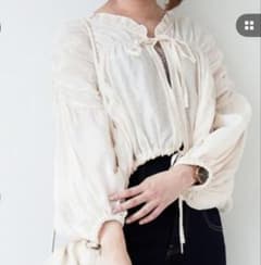 Heather シャーリングシャツ オフホワイト ガーリー トップス リボンのサムネイル