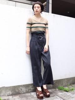 【MURUA】コーデュロイワイドパンツ リングベルト 今期のサムネイル