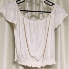 【H&M】オフショルダー トップス 白【美品】のサムネイル