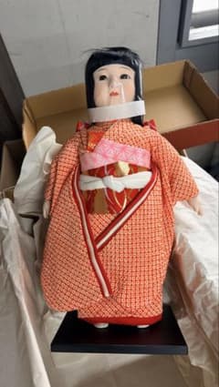 市松人形 日本人形 伝統工芸品 着物姿 しぼり 10号 - メルカリ