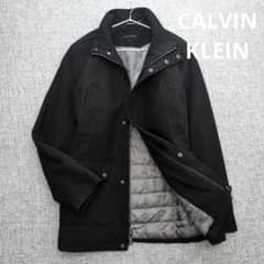 カルバンクライン　中綿ウールブルゾン　　スタンドカラー　L〜XL相当　ブラック カルバンクライン 中綿ウールブルゾン スタンドカラー L〜XL相当