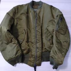変色箇所有り ALPHA INDUSTRIES MA-1ジャケット Lオリーブ - メルカリ