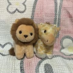 昭和レトロ NAKAJIMA 初期タグ ライオン＆キリン ぬいぐるみ - メルカリ