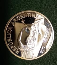 アルゼンチン共和国 5ペソ銀貨 南アフリカFIFA記念銀貨　プルーフ アルゼンチン共和国 5ペソ銀貨 南アフリカFIFA記念銀貨 プルーフ