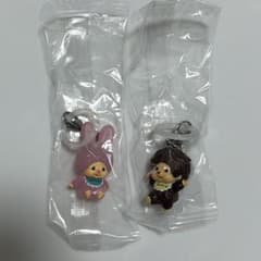 モンチッチ　めじるしアクセサリー2　チムたん　ピンク　復刻ノーマル　2点セットのサムネイル