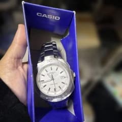 超美品 CASIO カシオ ARGENT クォーツ時計 純正ブレス付 電池交換済 