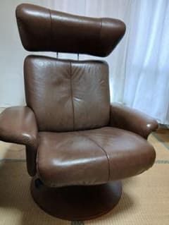 ニトリ パーソナルチェア　本革　ルビー2(オットマン別売) - 5