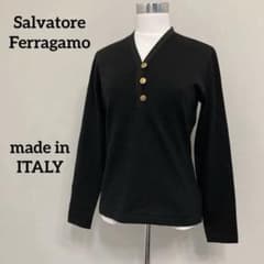 サルヴァトーレフェラガモ イタリア製 ウールブレンド ニット ボーダー柄 Vネック カーディガン M 黒 Salvatore Ferragamo レディース 楽天市場】フェラガモ（カーディガン・ボレロ｜トップス）：レディース