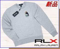 新品】RLXゴルフトレーナーベアダブルニットスウェットシャツ杢グレー