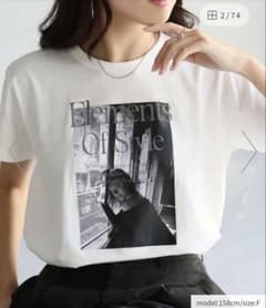 【新品・未開封】フォトプリント　ロゴTシャツ 半袖Tシャツ サイズFのサムネイル