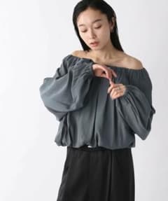 JEANASIS 2WAY バルーンブラウス チャコールグレーのサムネイル