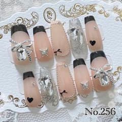 オーダー ネイルチップ 量産型 スナ系 リボン ガーリー オーダーチップ 地雷 オーダー ネイルチップ 量産型 スナ系 リボン ガーリー オーダーチップ