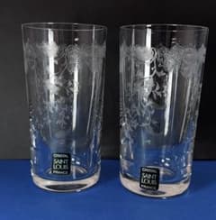 サンルイ(saint Louis)クリスタルグラス 2個セット 美品 希少