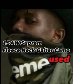 Supreme Fleece Neck Gaiter Camo used - メルカリ