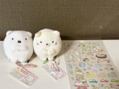 [스미코구라시]테노리 인형 고양이/시로쿠마/씰 3점 세트