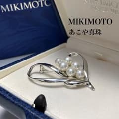 MIKIMOTO あこや真珠 パール ブローチ コサージュ SV 6粒 テリ強 MIKIMOTO あこや真珠 パール ブローチ コサージュ SV 6粒 テリ強