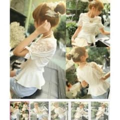 韓国ファッション♡袖オーガンジーのサムネイル