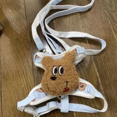 犬用ハーネス リードセット ベアデザイン ライトブルー　Sサイズのサムネイル